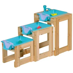 Happy People - Wasser-Spieltisch 3er Set - mit Schleusenfunktion Wasserspielzeug