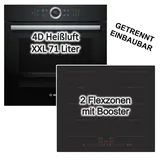 bosch+pkm Herdset BOSCH Backofen EcoClean AutoPilot + PKM Flächeninduktionsfeld Booster autark 60 cm