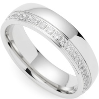 Leonardo Jewels Ring Brilliante, Band-Ring aus Edelstahl, Gr. 19 (60), umlaufend eingefassten Zirkonia-Steinchen, Damen Schmuck Geschenk, 023512