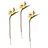 I.GE.A. Künstliche Blume Strelitzie Paradiesvogelblume Exotischer Dekozweig Zweig Einzelblume Dekoblume Tropische Vase Arrangement Gesteck Stielblume Gold Hochzeit Hawaii Party Themenparty Dekoration