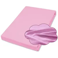 Betten-ABC BettenABC - Spannbetttuch für Kinderbett - 70x140 cm Rosa - 100% Baumwolle - Atmungsaktiv & weich - Mit Rundumgummi für festen Sitz - Für Baby- & Kleinkindmatratzen - OEKO-TEX zertifiziert