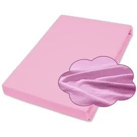Betten-ABC BettenABC - Spannbetttuch für Kinderbett - 70x140 cm Rosa - 100% Baumwolle - Atmungsaktiv & weich - Mit Rundumgummi für festen Sitz - Für Baby- & Kleinkindmatratzen - OEKO-TEX zertifiziert