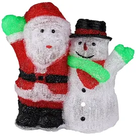 Lex LED Santa Claus mit Schneemann 90 LEDs