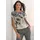 Madeleine Kurzarm Druckshirt mit Rundhals", in graumelange multicolor), | Gr.: 40,