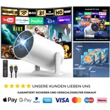Mini Beamer 4K Full HD Android 14 WiFi 6 Bluetooth 5.4 200