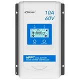 EPEVER® MPPT DuoRacer 10A Laderegler solar charge controller DR1206N für 2 Batterien, 12V/24V auto work, PV 100V (DR1206N)