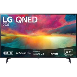 LG 43QNED756RA QNED-Fernseher (109 cm/43 Zoll, 4K Ultra HD, Smart-TV, QNED,α5 Gen6 4K AI-Prozessor,HDR10,HDMI 2.0,Single Triple Tuner) schwarz
