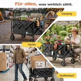sunula Bollerwagen faltbar schwarz