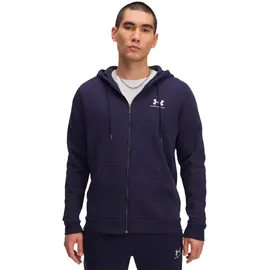 Under Armour Icon Fleece Taping Reißverschlusspullover - Midnight Navy / White - M
