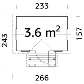 Palmako Spielhaus Jennie, ca. B267/H219/T243 cm, natur