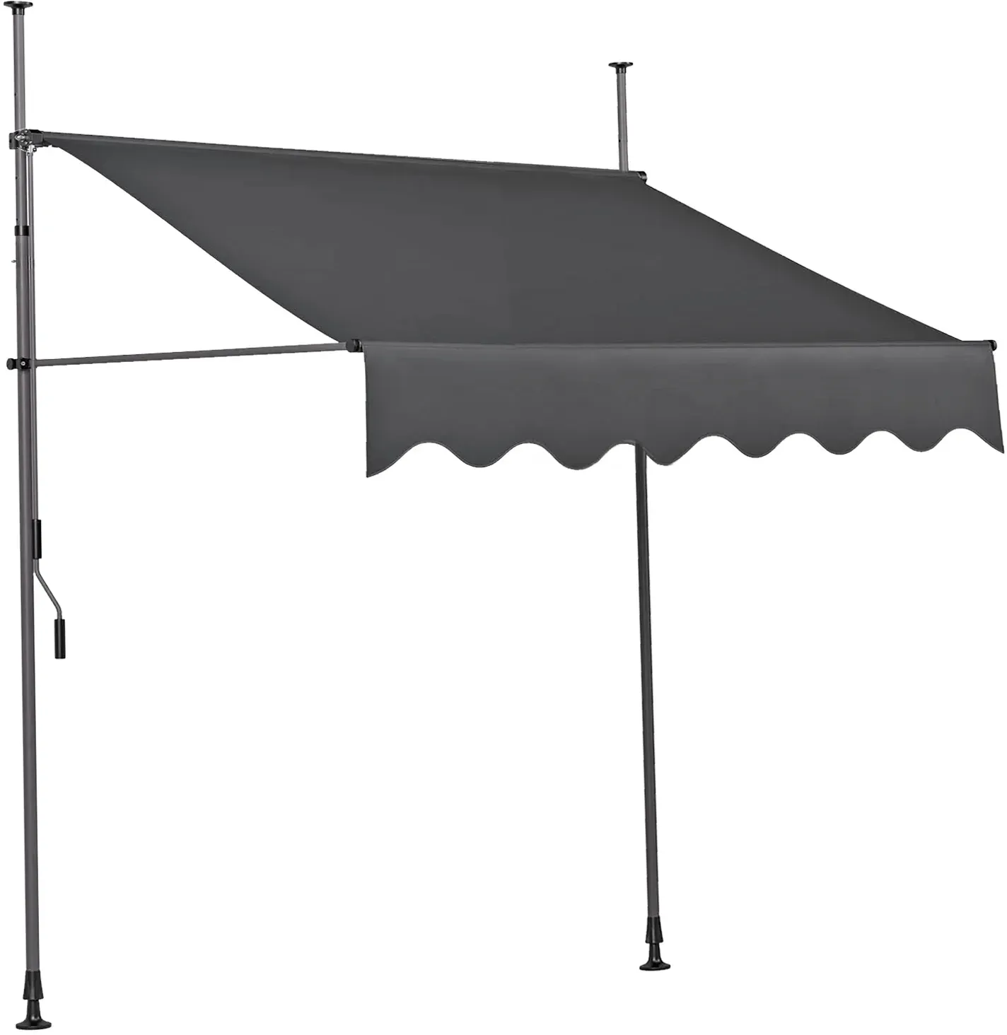 Klemmmarkise 250x300 cm anthrazit für Balkon und Terrasse