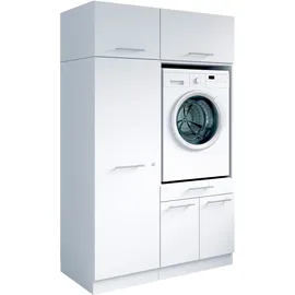 laundreezy Mehrzweckschrank-Set 118 x 200 x 68 cm Weiß