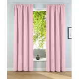 OTTO home Verdunkelungsvorhang OTTO HOME "Solana, Gardinen mit Kräuselband, Vorhänge, Wohnzimmer, modern" Gr. 4, rosa, B:140cm H:245cm, Polyester, Gardinen, 2er-Set Verdunklungsvorhang mit Thermofunktion, Bestseller, einfarbig