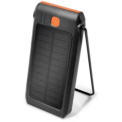 LogiLink PA0273 Solar Powerbank 10000 mAh, Taschenlampe, 2x USB-A QC & 1x USB-C PD