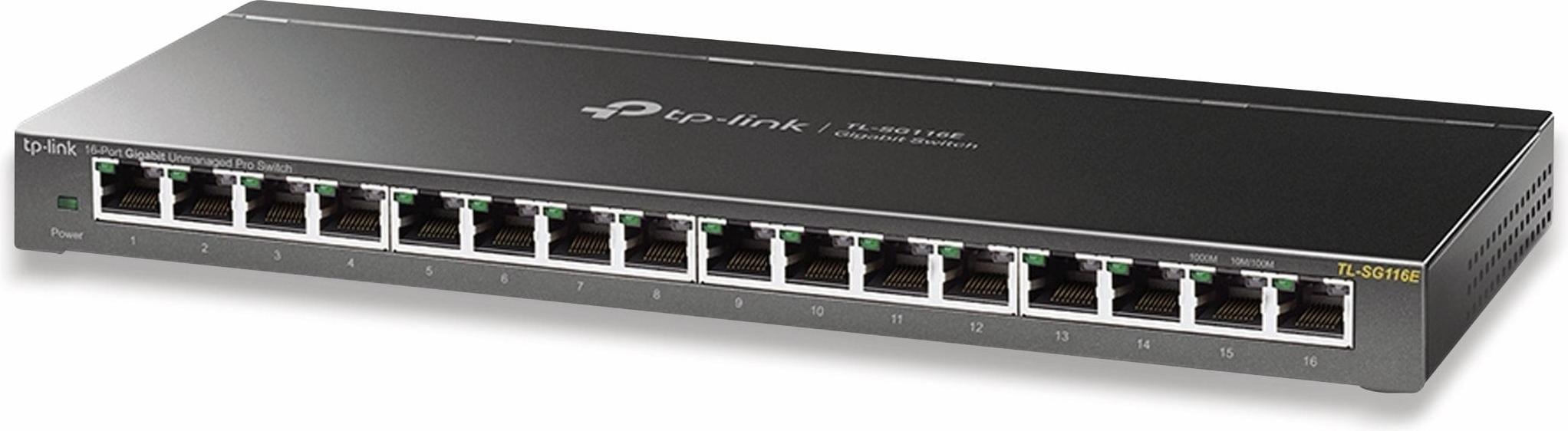 TP-Link TL-SG116E (16 Ports), Netzwerk Switch, Schwarz