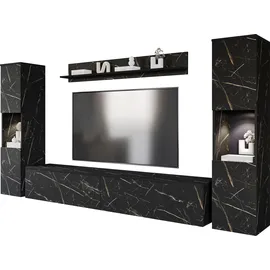 INOSIGN Wohnwand »PARIS, Vitrine Türanschlag links/rechts wechselbar« Komplett-Set, 4 Stk. tlg., braun