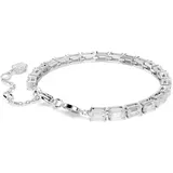Swarovski Matrix Tennis Armband, Baguette-Schliff, Weiß, Rhodiniert | OS