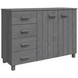 vidaXL Sideboard HAMAR Dunkelgrau 113x40x80 cm Massivholz Kiefer
