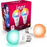 Innr Zigbee E27 LED, funktioniert mit Philips Hue*, smart Lampe White & Color, 2-er Pack