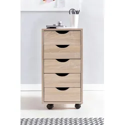 FineBuy Rollcontainer 5 Schubladen Kinder Standcontainer Bürocontainer Schreibtisch