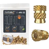 ruthex RX-8-32x8.1 - 3D Druck, Gewindeeinsätze, #8-32x8,1, 50 Stück
