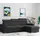 m-punkt Ecksofa TOKIO mit Bett und Bettkasten Sofa/Schlafsofa - Schwarz