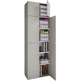 VCM Drehtürenschrank Lona 70 x 223 x 39 cm Grau