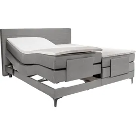 Alina Boxspringbett »Powell« inkl. Motor, Matratze und Topper, in unterschiedlichen Ausführungen grau