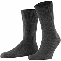 Falke Herren Socken Teppich im Schuh, Merinowolle, Unifarben grau 43-44