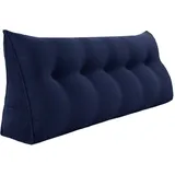 Großes Keilkissen, Langes Lesekissen, Bettruhe Rückenkissen, Dreieckiges Liegekissen, Dekoratives Kopfteilkissen für Tagesbett oder Tiefes Sofa, Cord