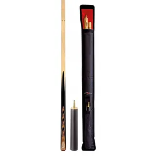 Winsport Snooker Queue Dufferin, 3-TLG Snooker Cue - Set mit Extension/Verlängerung und Tasche, Eschenholz, super Spielqualität, 145 cm