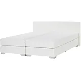 Beliani Boxspringbett 160 x 200 cm Weiß