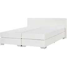 Beliani Boxspringbett 160 x 200 cm Weiß