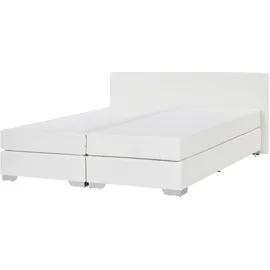 Beliani Boxspringbett 160 x 200 cm Weiß
