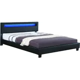 Hti-Living Bett Luis 140 x 200 cm Schwarz