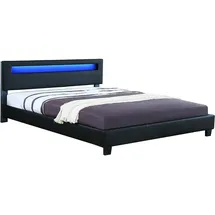 Hti-Living Bett Luis 140 x 200 cm Schwarz