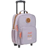 LÄSSIG Kinderkoffer Trolley Reisekoffer mit Teleskopstange und Rollen für Kinder Handgepäck/Trolley Lilac