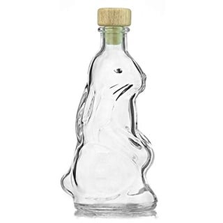 LikörFactory Glasflasche Osterhase 0,2 l | Flasche für Ostern | Hase, Kaninchen | Hasenflasche | Osterhasenflasche, Kaninchenflasche 200 ml | Ostergeschenk (1)