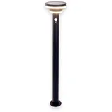 NÄVE LED Solar-Stehleuchte Ø 16 cm x 86 cm mit Erdspieß Kunststoff, Metall schwarz