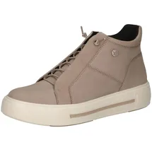 CAPRICE Damen Sneaker hoch aus Leder mit Reißverschluss, Braun (Mud Nubuc), 39 EU