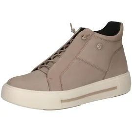 CAPRICE Damen Sneaker hoch aus Leder mit Reißverschluss, Braun (Mud Nubuc), 39 EU