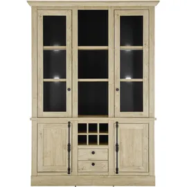 Home Affaire Vitrine Cornwall 147 x 42 x 214 cm Braun
