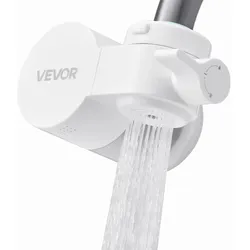 VEVOR Wasserhahn Wasserfilter Wasserreiniger mit 1 Filter Horizontal Weiß Küche