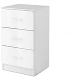 Costway Nachtschrank 3-Schubladen 41,0 x 34,0 x 66,5 cm Weiß