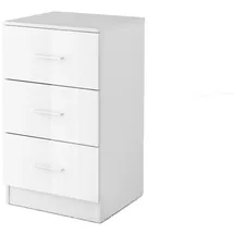Costway Nachtschrank 3-Schubladen 41,0 x 34,0 x 66,5 cm Weiß