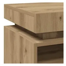 vidaXL Nachttisch mit LED-Leuchten Artisan-Eiche 40x39x48,5 cm