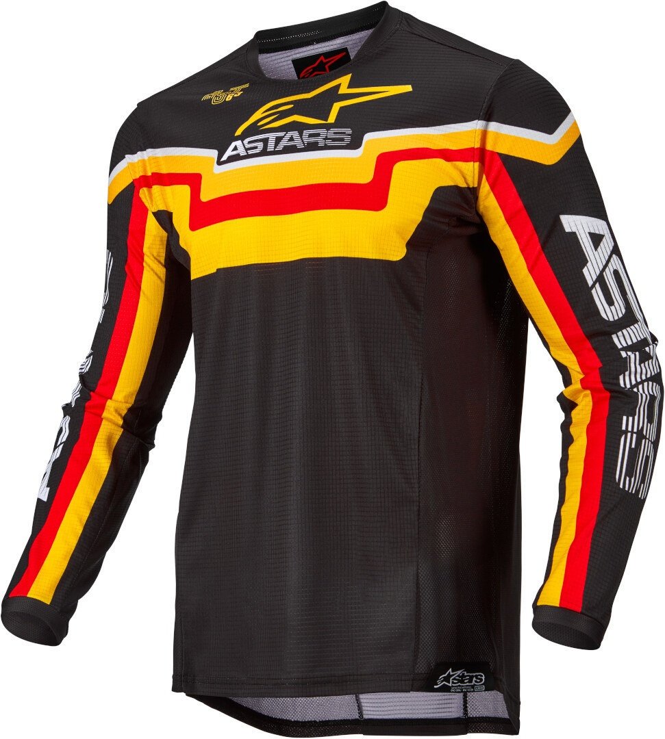 Alpinestars Techstar Quadro Motorcross Trui, zwart-geel, M Voorman