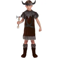 Henbrandt Kinder Jungen Wikinger Kostüm Warrior Welttag des Buches Outfit M 7-9 Jahre