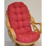 Rattani Polster für Schaukelstuhl, Ersatzpolster Schaukelstuhl/Drehsessel L 135 cm, Colore Rosso (rot)