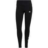 HIGH-WAISTED LOGO LEGGINGS Black White M